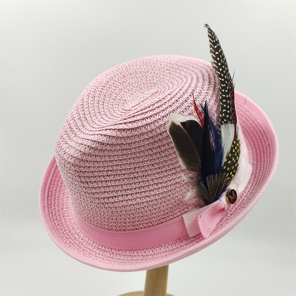 Warped Feather Accessories Sunscreen Hat Outdoor Jazz Hat