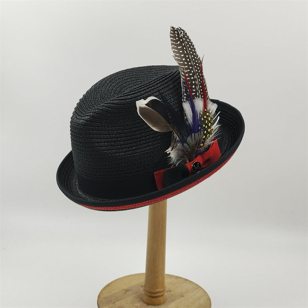 Warped Feather Accessories Sunscreen Hat Outdoor Jazz Hat