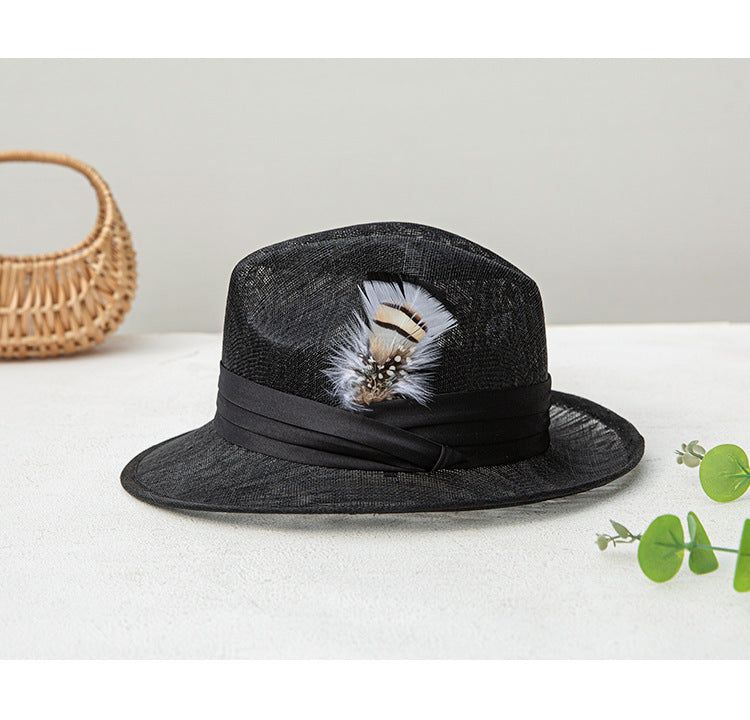 Elegant sunshade all-match linen hat