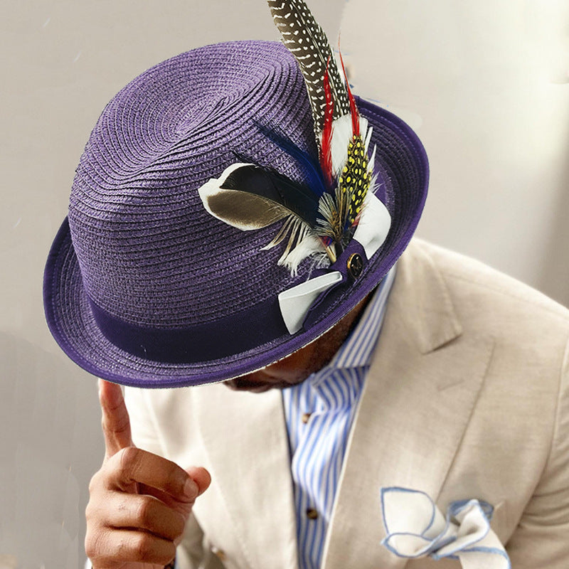 Warped Feather Accessories Sunscreen Hat Outdoor Jazz Hat