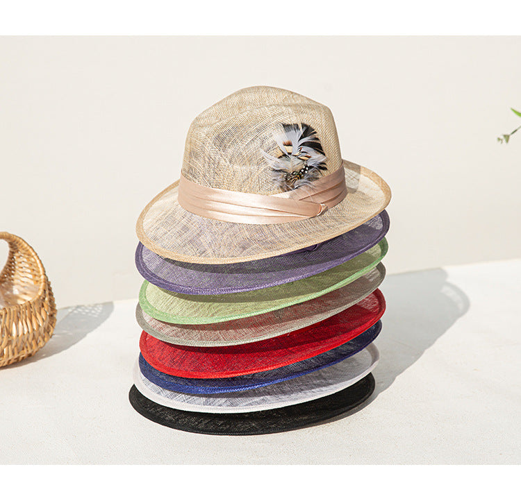 Elegant sunshade all-match linen hat