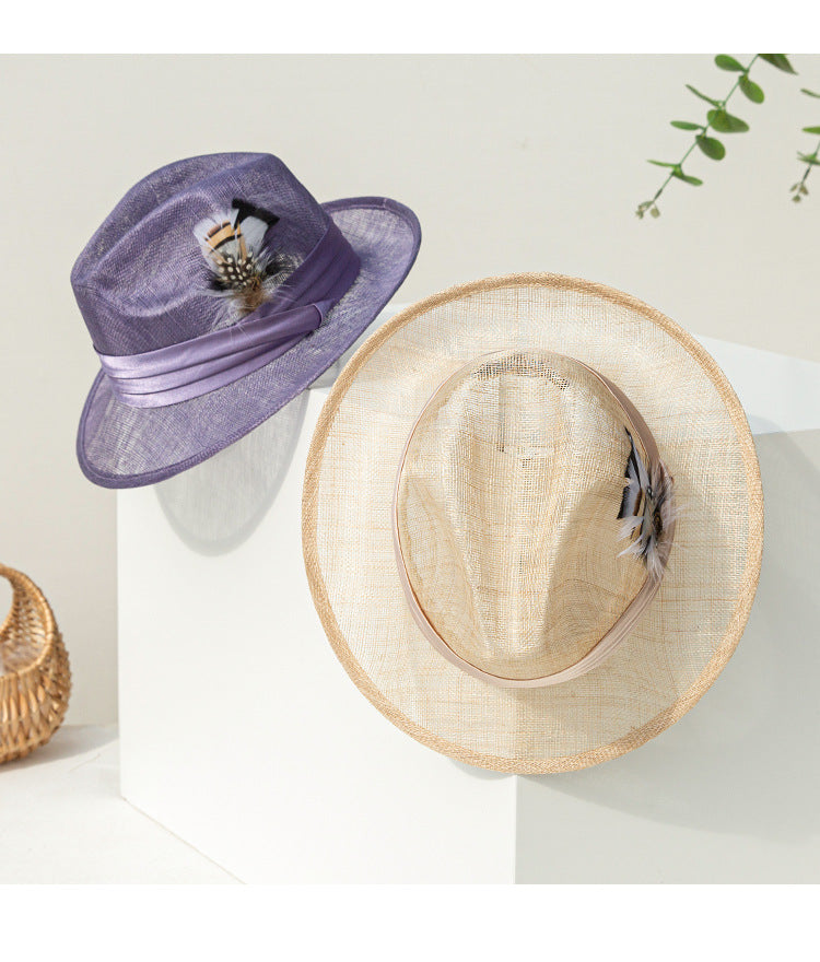 Elegant sunshade all-match linen hat