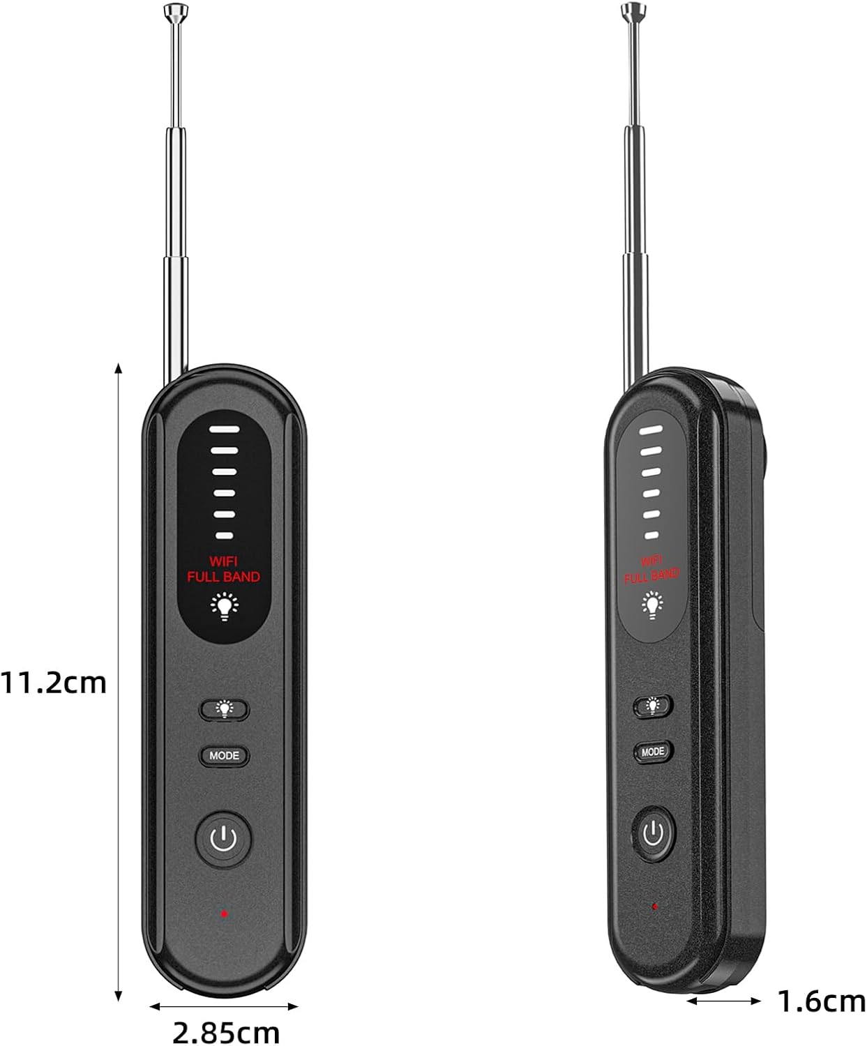 Aroeally Hidden Camera Detector - 2025 Camera Detector, Hidden Device GPS Detector, Bug Detector, Camera Detector for Hotels, Travel, Office, 5 Levels Sensitivity (Black)