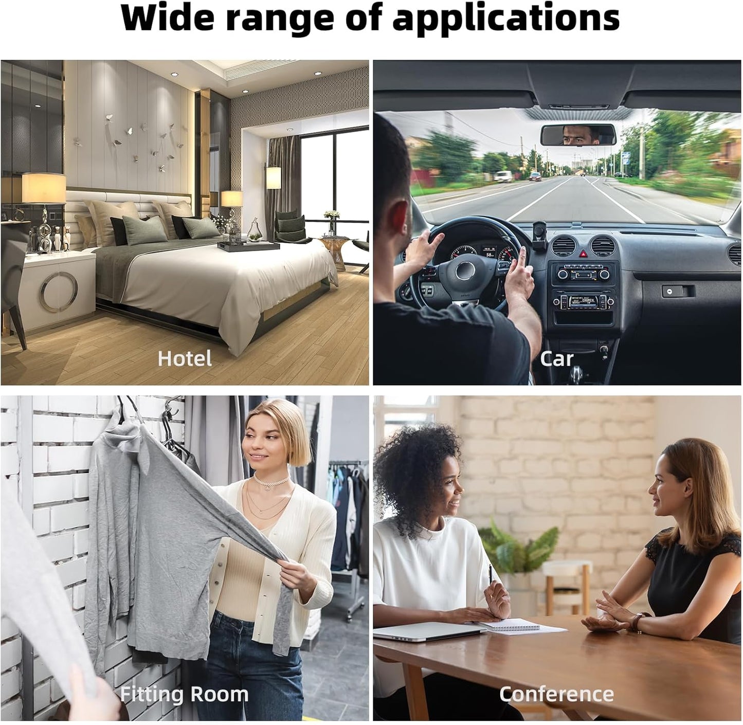 Aroeally Hidden Camera Detector - 2025 Camera Detector, Hidden Device GPS Detector, Bug Detector, Camera Detector for Hotels, Travel, Office, 5 Levels Sensitivity (Black)
