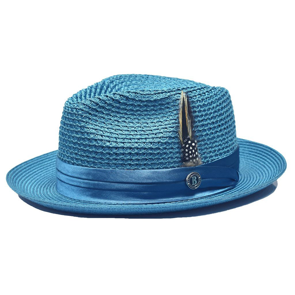 Bruno Capelo Julian Pinch Front Straw Fedora