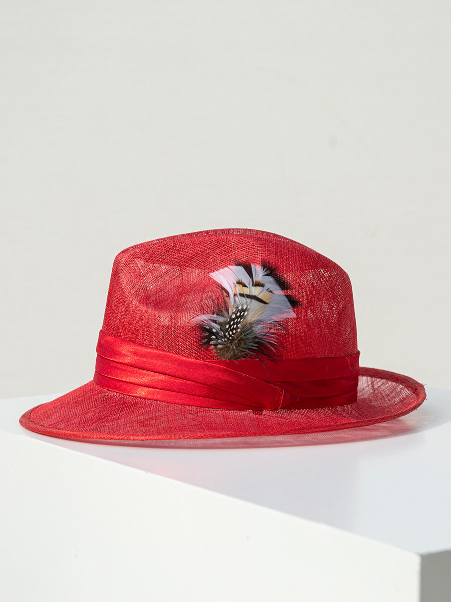Elegant sunshade all-match linen hat