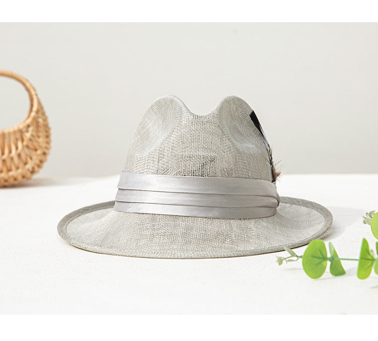 Elegant sunshade all-match linen hat