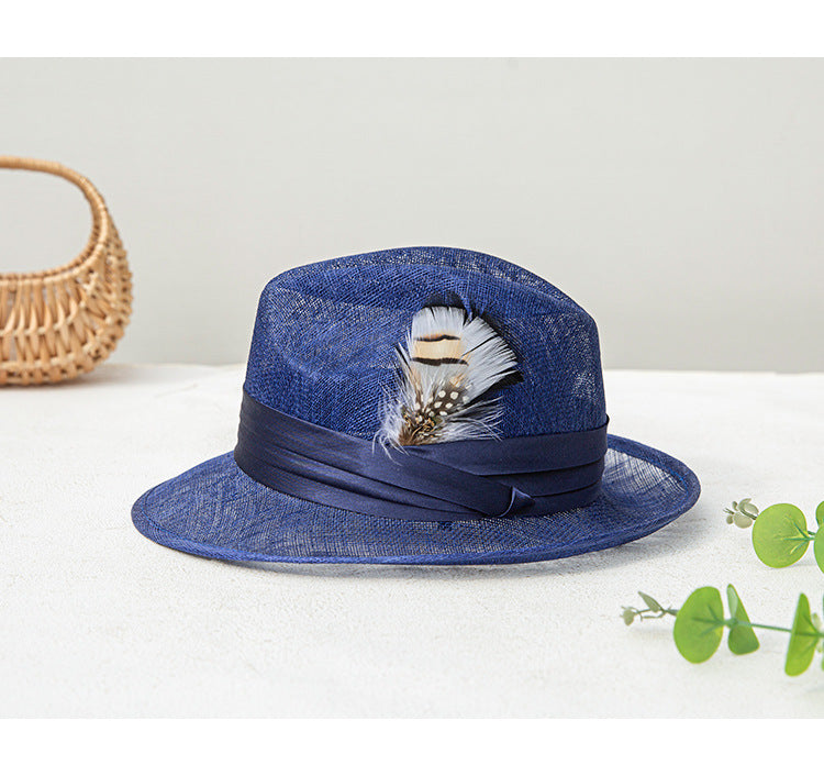 Elegant sunshade all-match linen hat