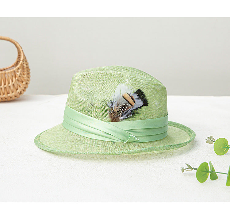Elegant sunshade all-match linen hat