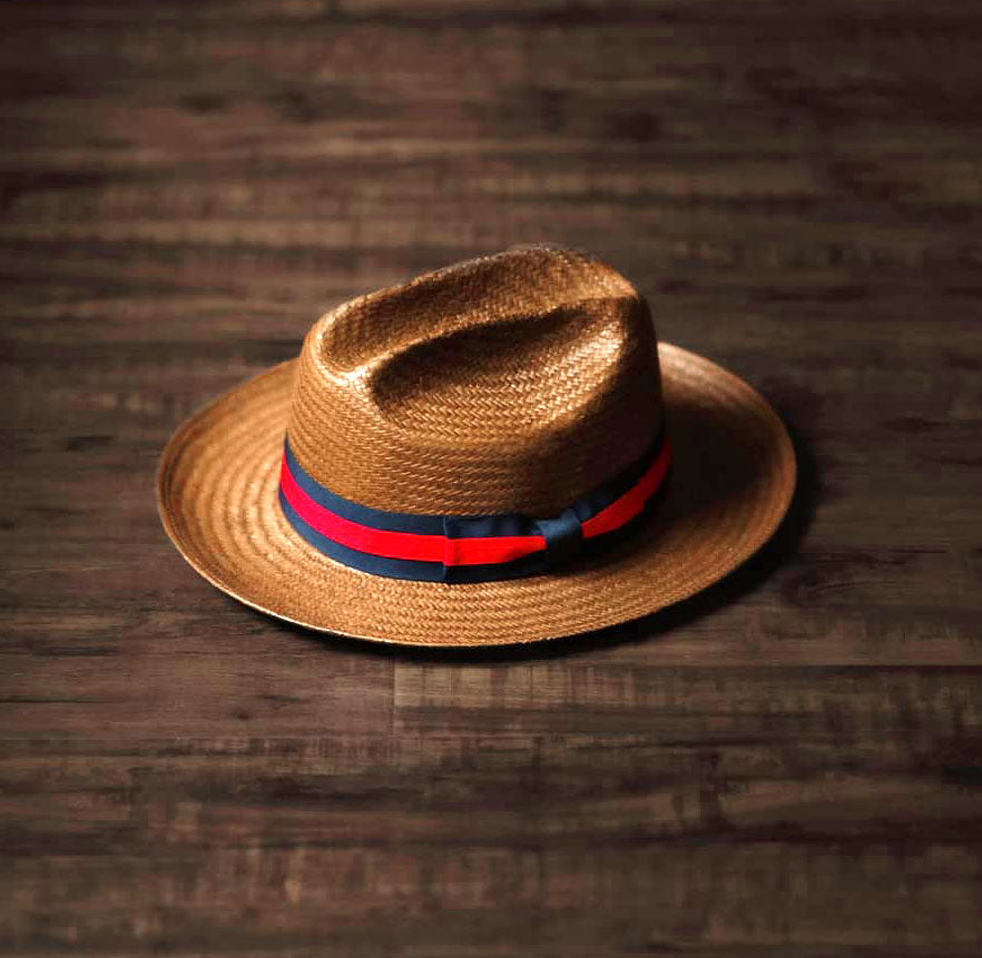 Tienda Miller Ranch Fedora - Patriotic Straw [BUY 2 FREE SHIPPING & BOX PACKING]
